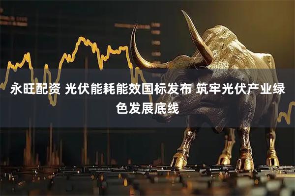 永旺配资 光伏能耗能效国标发布 筑牢光伏产业绿色发展底线